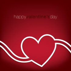 Happy Valentine's Day swirl card in vector format