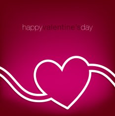 Happy Valentine's Day swirl card in vector format N2
