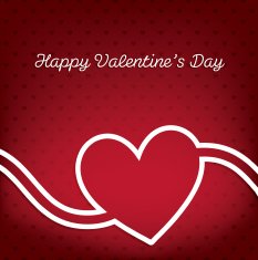 Happy Valentine's Day swirl card in vector format N3