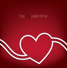 Happy Valentine's Day swirl card in vector format N4