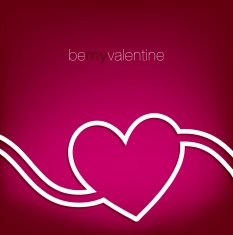 Happy Valentine's Day swirl card in vector format N5