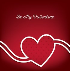 Happy Valentine's Day swirl card in vector format N6