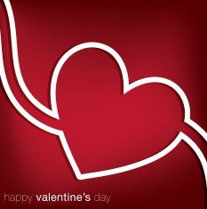 Happy Valentine's Day swirl card in vector format N9
