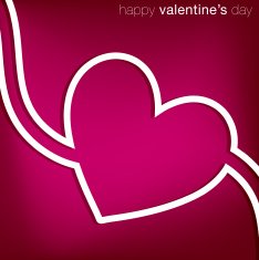 Happy Valentine's Day swirl card in vector format N10