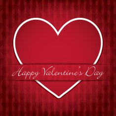 Sticker heart Valentine's Day card in vector format N5