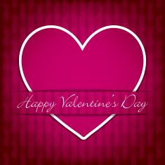 Sticker heart Valentine's Day card in vector format N6