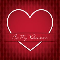 Sticker heart Valentine's Day card in vector format N7