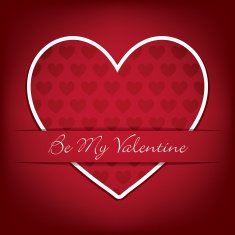 Sticker heart Valentine's Day card in vector format N8