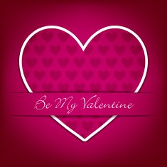 Sticker heart Valentine's Day card in vector format N9