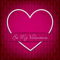 Sticker heart Valentine's Day card in vector format N10