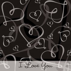 Hand Drawn heart textured card background in vector format N9