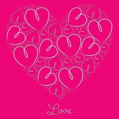 Hand drawn heart of hearts card in vector format N2