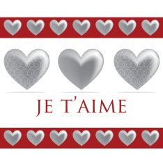 Love heart valentine's day cards in vector format