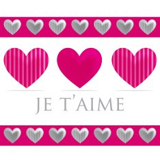 Love heart valentine's day cards in vector format N2