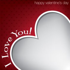 Hiding heart Valentine's Day card in vector format N7