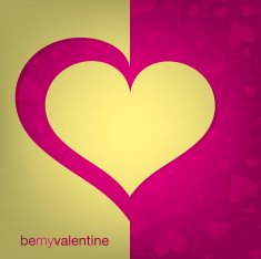 Cut out heart card in vector format N5