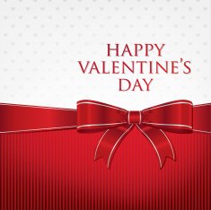 Bow Valentine's Day Card in vector format N11