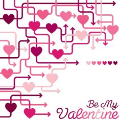 Be my Valentine heart maze in vector format