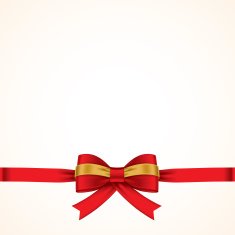 red ribbon with bows