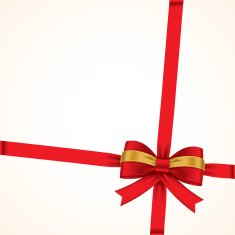 red ribbon with bows N2