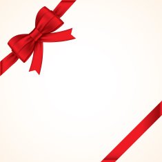red ribbon with bows N4