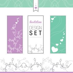 Invitation card design set