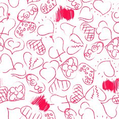 happy valentines hearts pattern N2