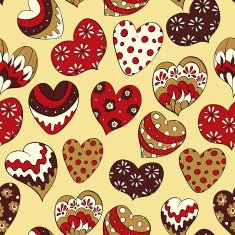 Seamless pattern with colorful hearts N13