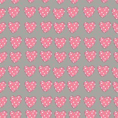 pink heart with polka dots