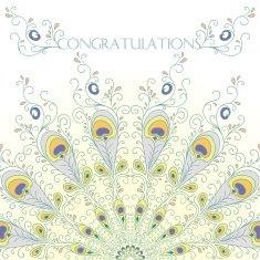 Vector vintage card with floral ornament design N2