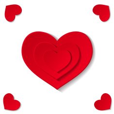 Hearts On White Background N2