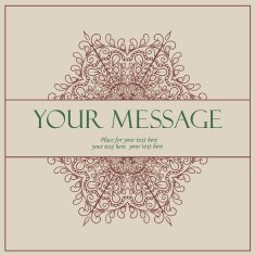 Vintage invitation card with lace ornament N31