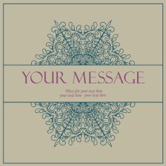 Vintage invitation card with lace ornament N32