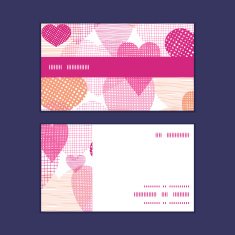 Vector textured fabric hearts heart silhouette pattern frame N3