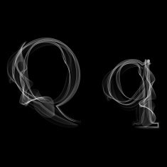 Smoke font Letter Q