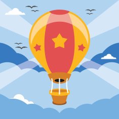 Vector Balloon Flat Illustration