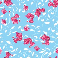 Frozen twisted roses seamless vector print