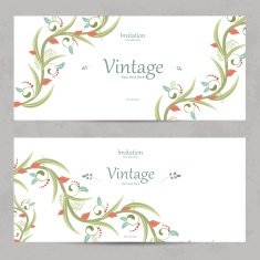 floral invitation cards for your design