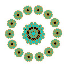Romantic fuzzy flower pattern for congratulations declarations of love