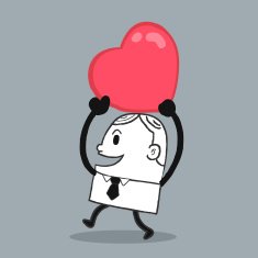 Business man heart