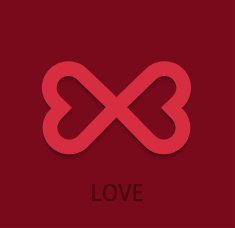 Vector modern love background Heart concept