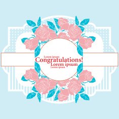 Greeting card with roses N2