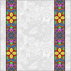 lace border stripe in ornate floral background N9