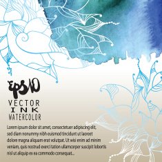 watercolor floral card N2