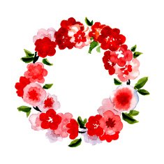 Beautiful greeting card with floral wreath N9