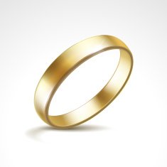 Gold Wedding Ring Isolated