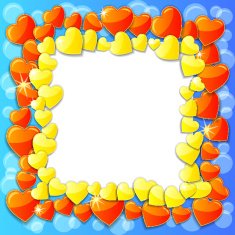 vector Valentine's Day Frame from hearts N2