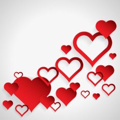 Valentine's day background with abstract hearts N2
