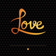 Romantic greeting card with typography elements N2