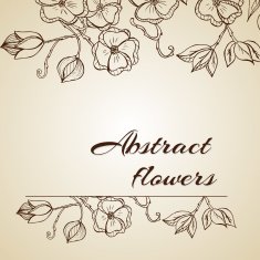 Abstract background with flowers in vintage style N17
